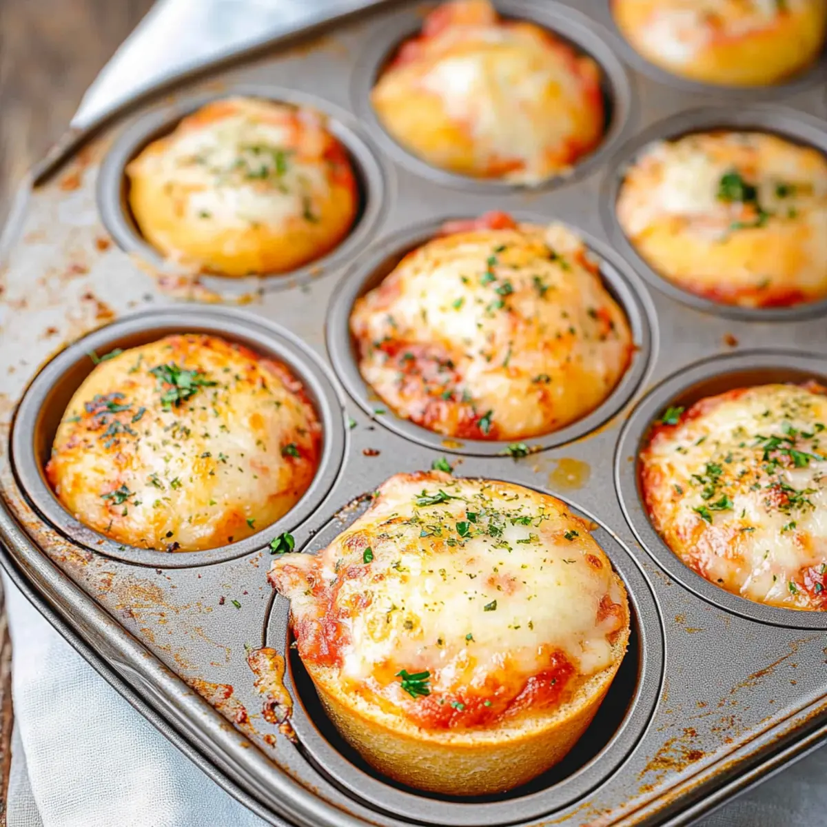 Muffin Tin Pizza Bombs