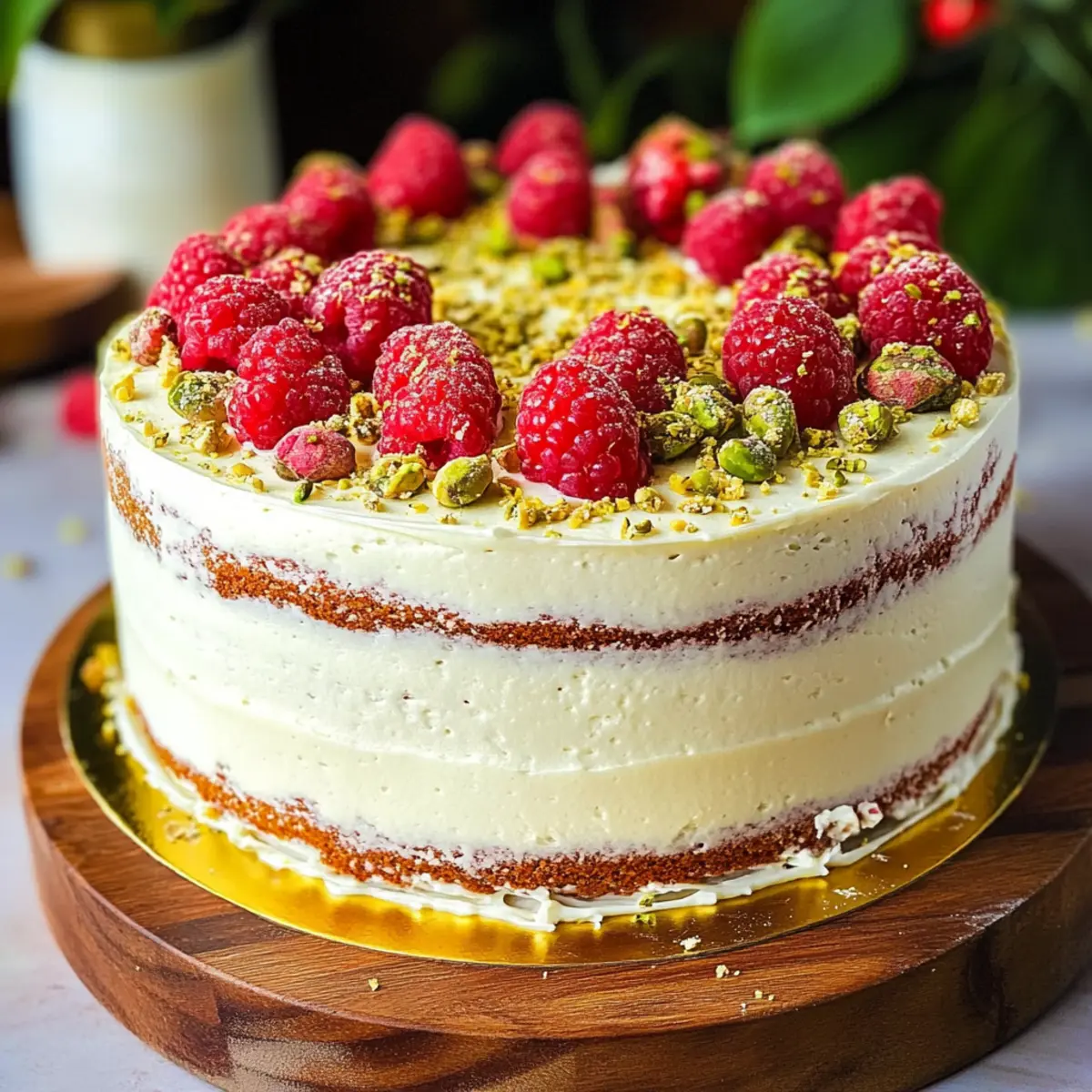 Pistachio Raspberry Cake