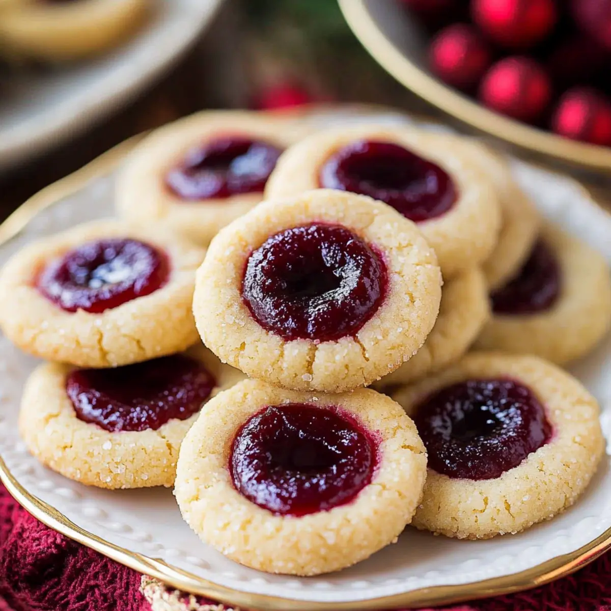 christmas thumbprint cookies