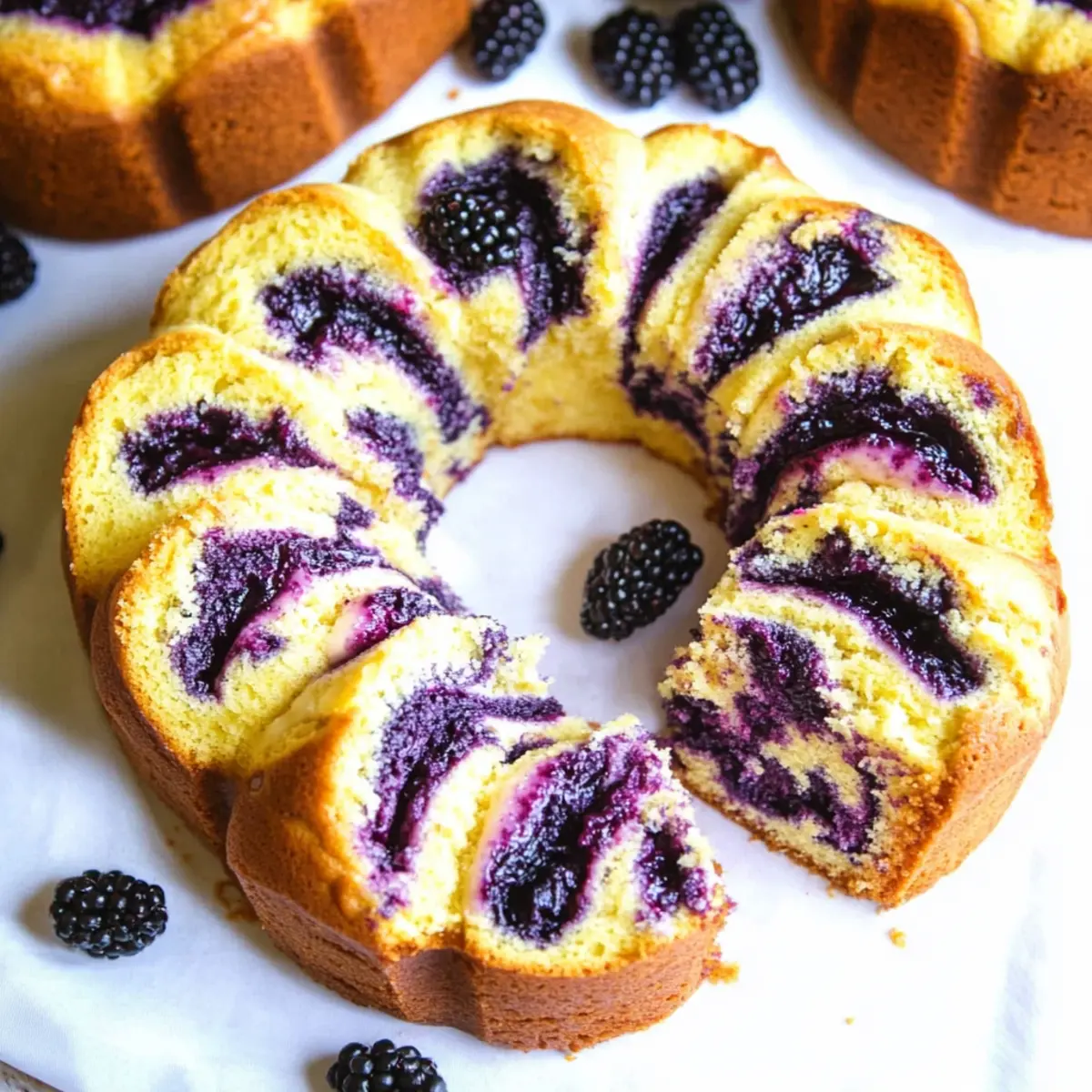 Blackberry Swirl Bundt Pound Cake Recipe