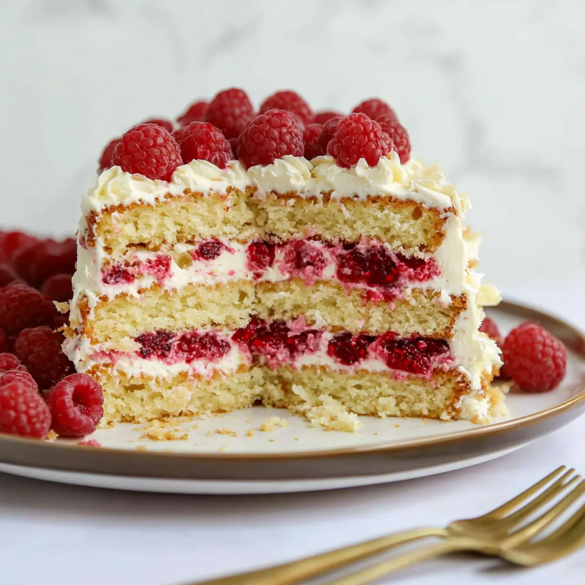 Coconut Cake with Raspberry Filling