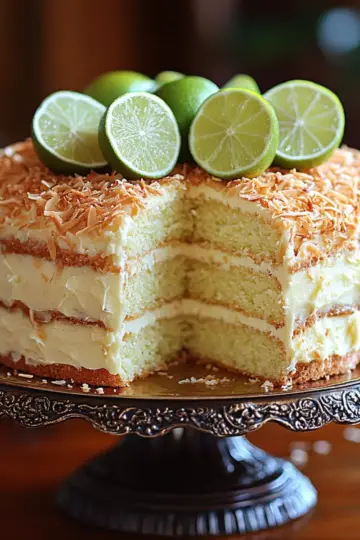 Coconut Soaked Lime Cake