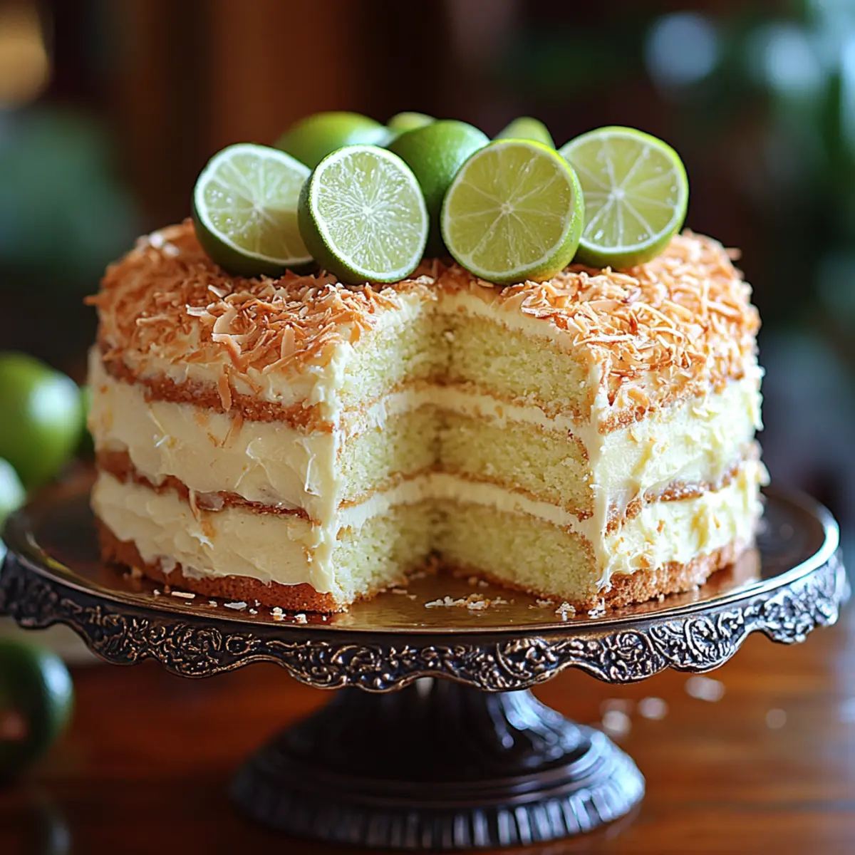 Coconut Soaked Lime Cake