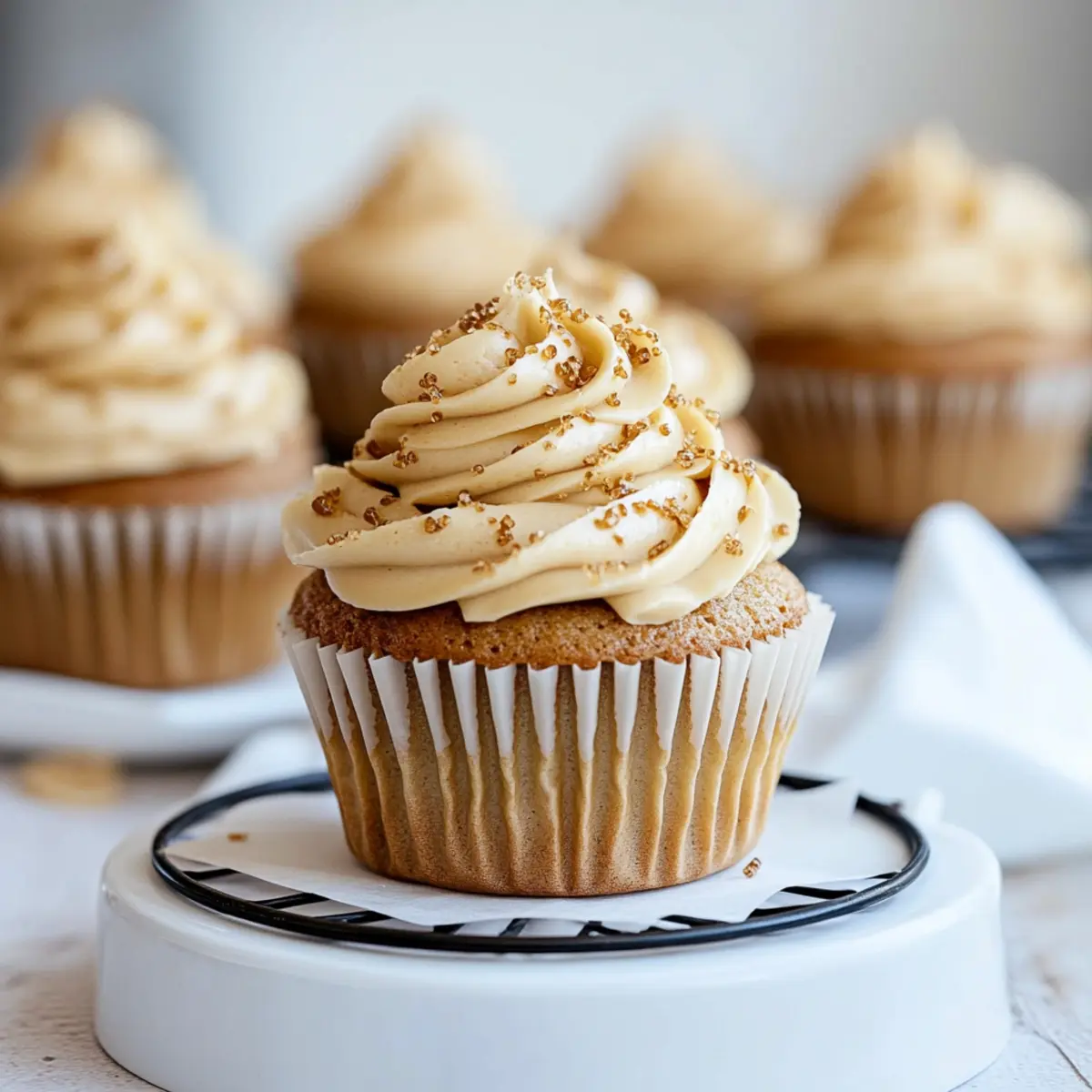 Coffee Cupcakes with Coffee Caramel