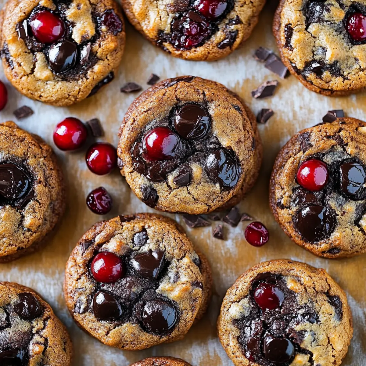 Dark Chocolate Cherry Cookies