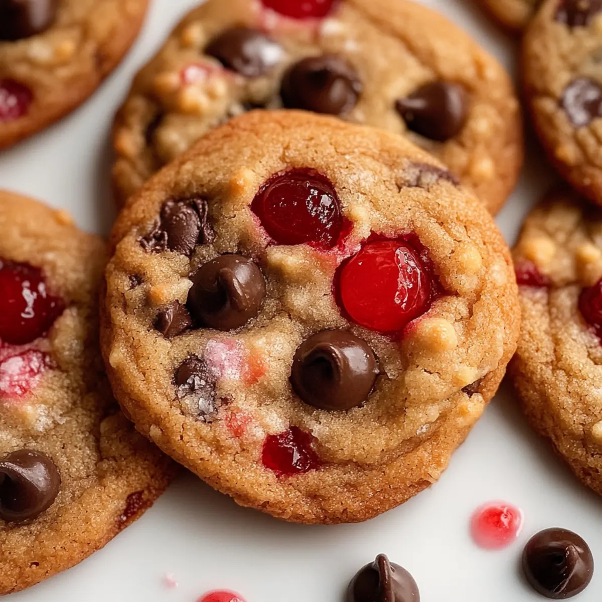 Maraschino Cherry Chocolate Chip Cookies.