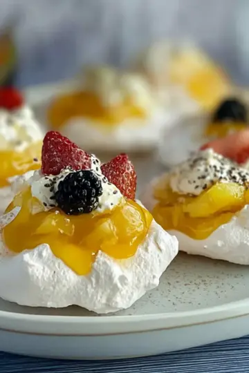 Mini tropical pavlovas