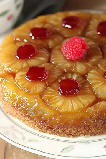 Pineapple Upside Down Cake with Rum