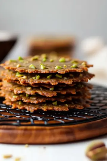 Pistachio Lace Cookies