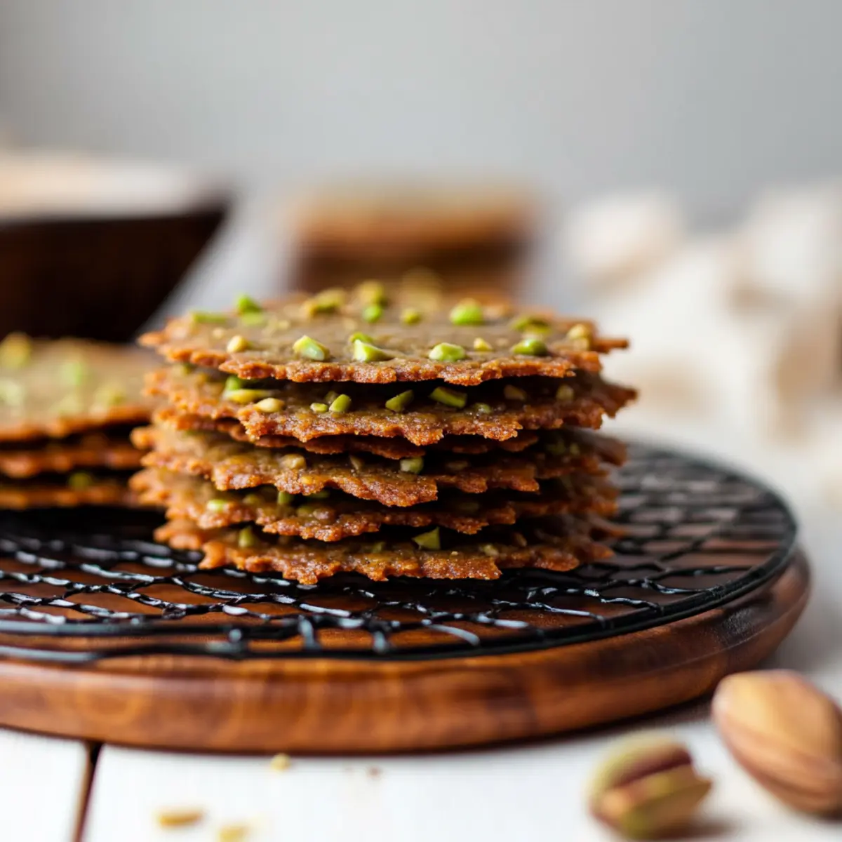 Pistachio Lace Cookies