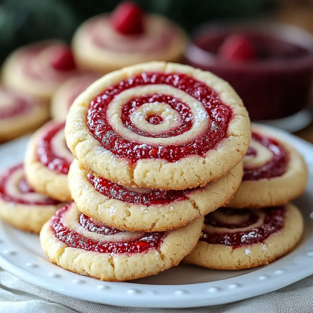 Raspberry Swirl Shortbread Cookies
