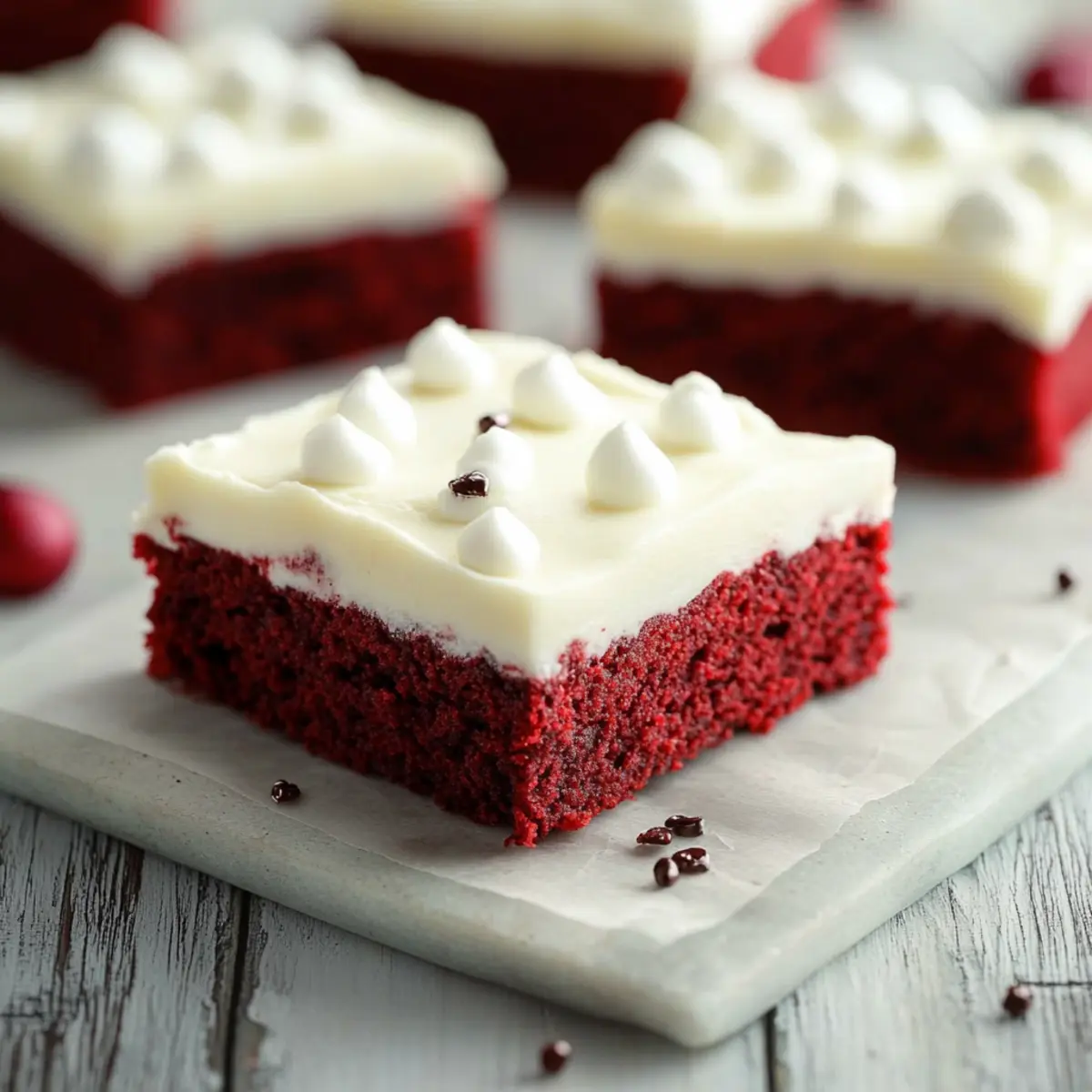 Red Velvet Cookie Bars with Cream Cheese Frosting