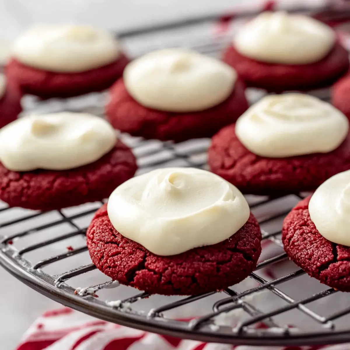 Red Velvet Cookies with Cream Cheese Frosting