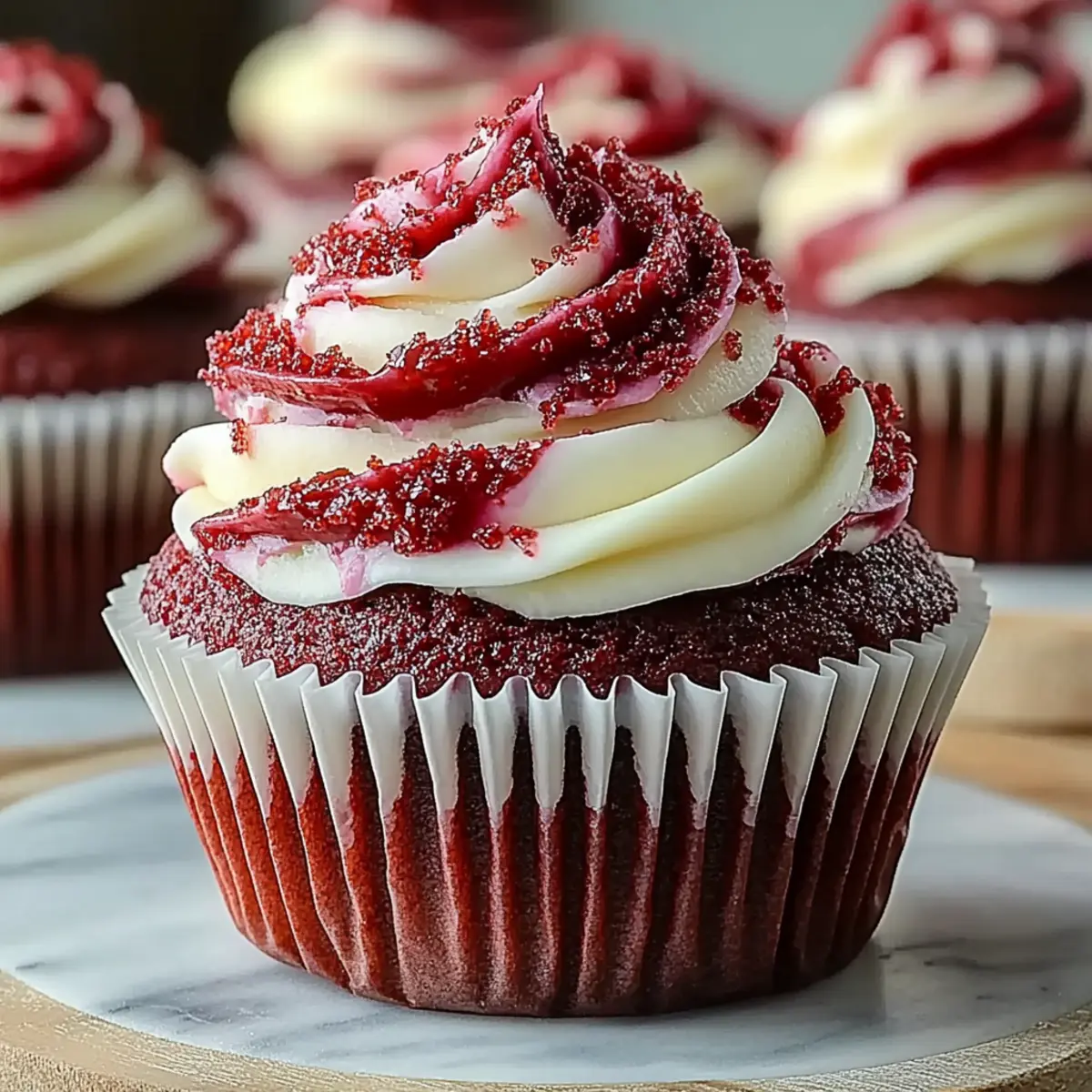 Red Velvet Marble Cupcakes