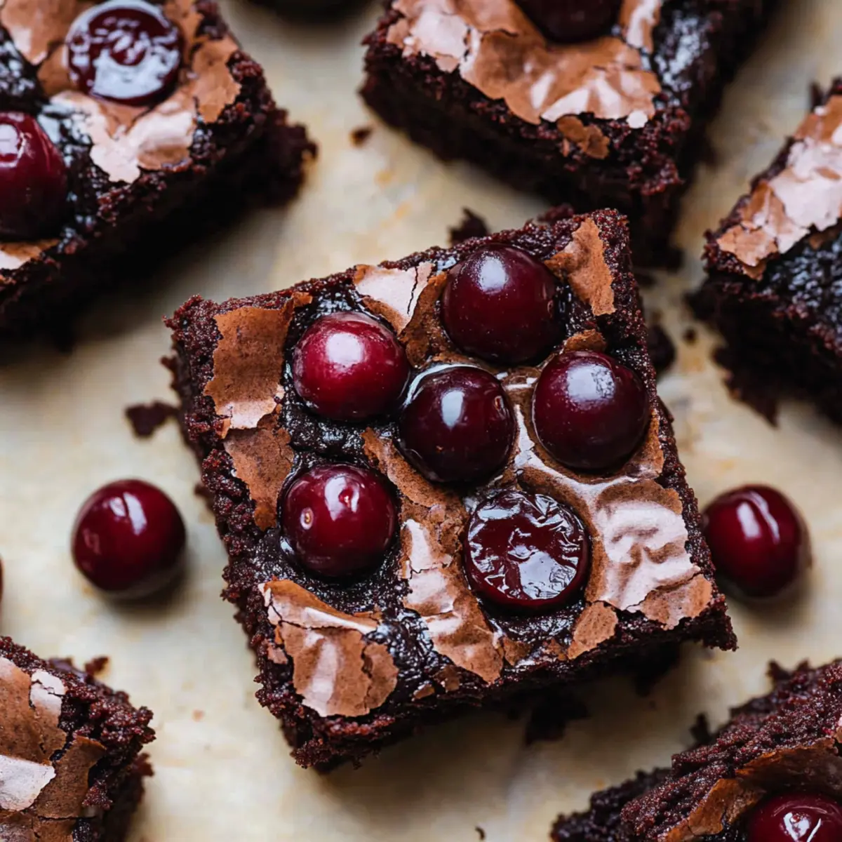 Roasted Chocolate Cherry Brownies