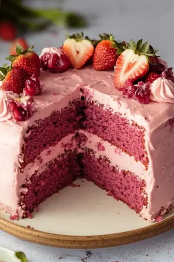 Small-batch Vegan Strawberry Cake