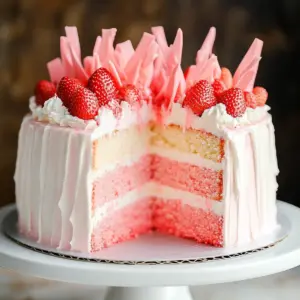 Strawberry Ombre Cake