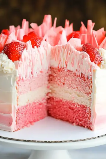 Strawberry Ombre Cake