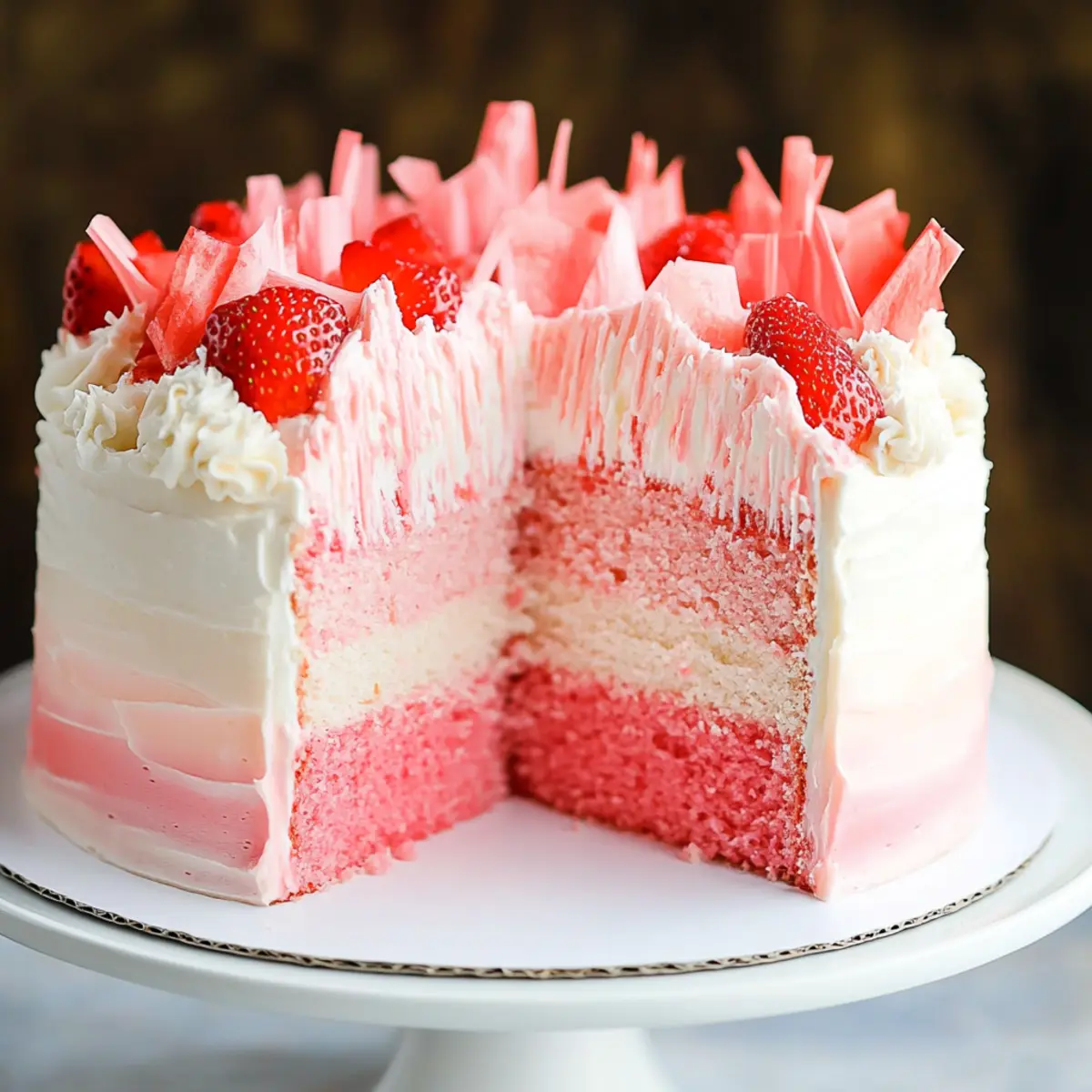Strawberry Ombre Cake