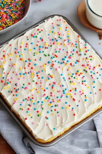 Vanilla Sheet Cake Recipe