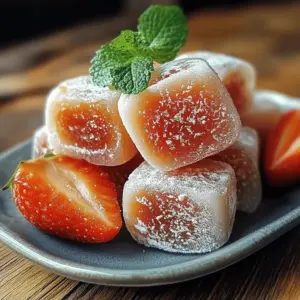 Chewy Strawberry Mochi