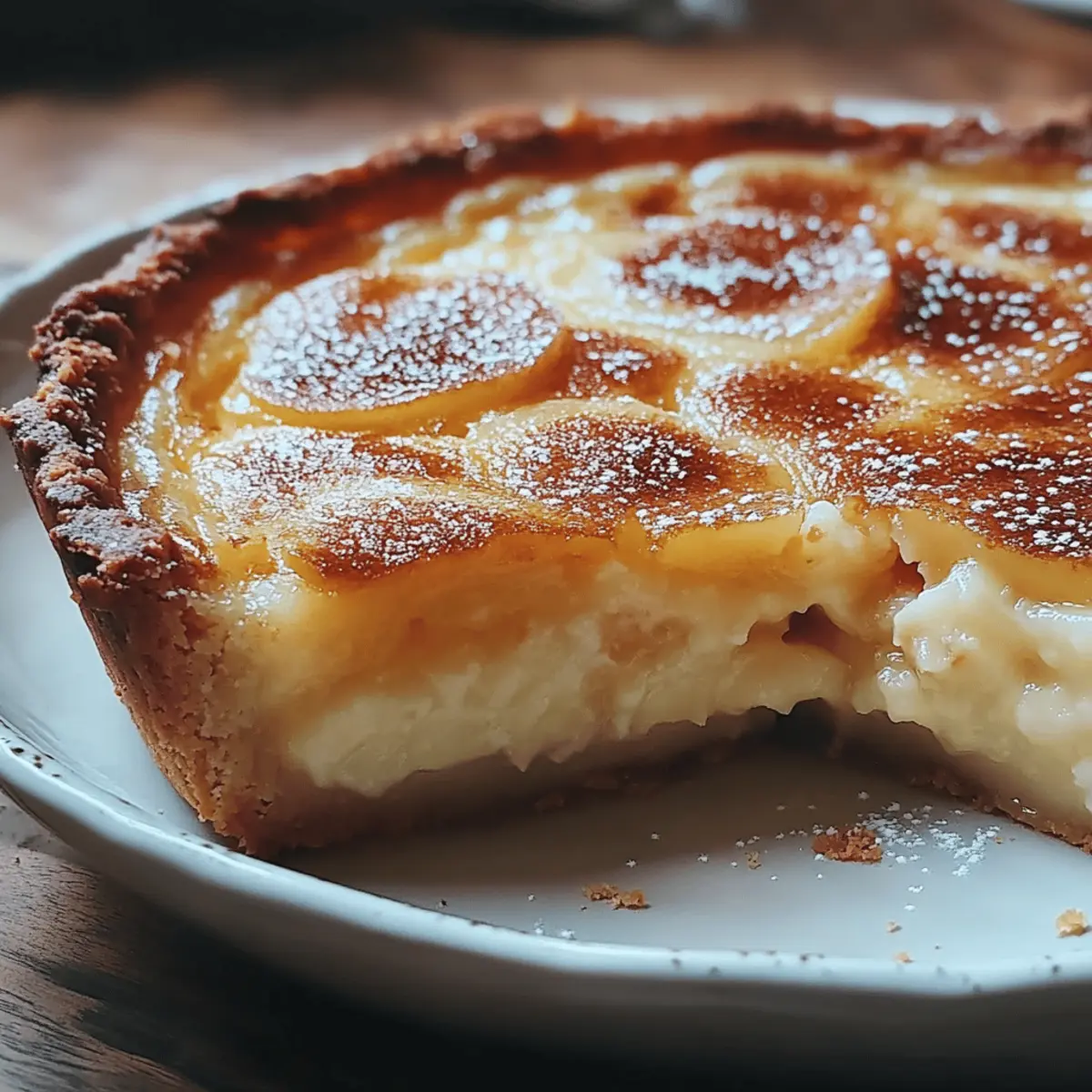 Apple Custard Impossible Pie