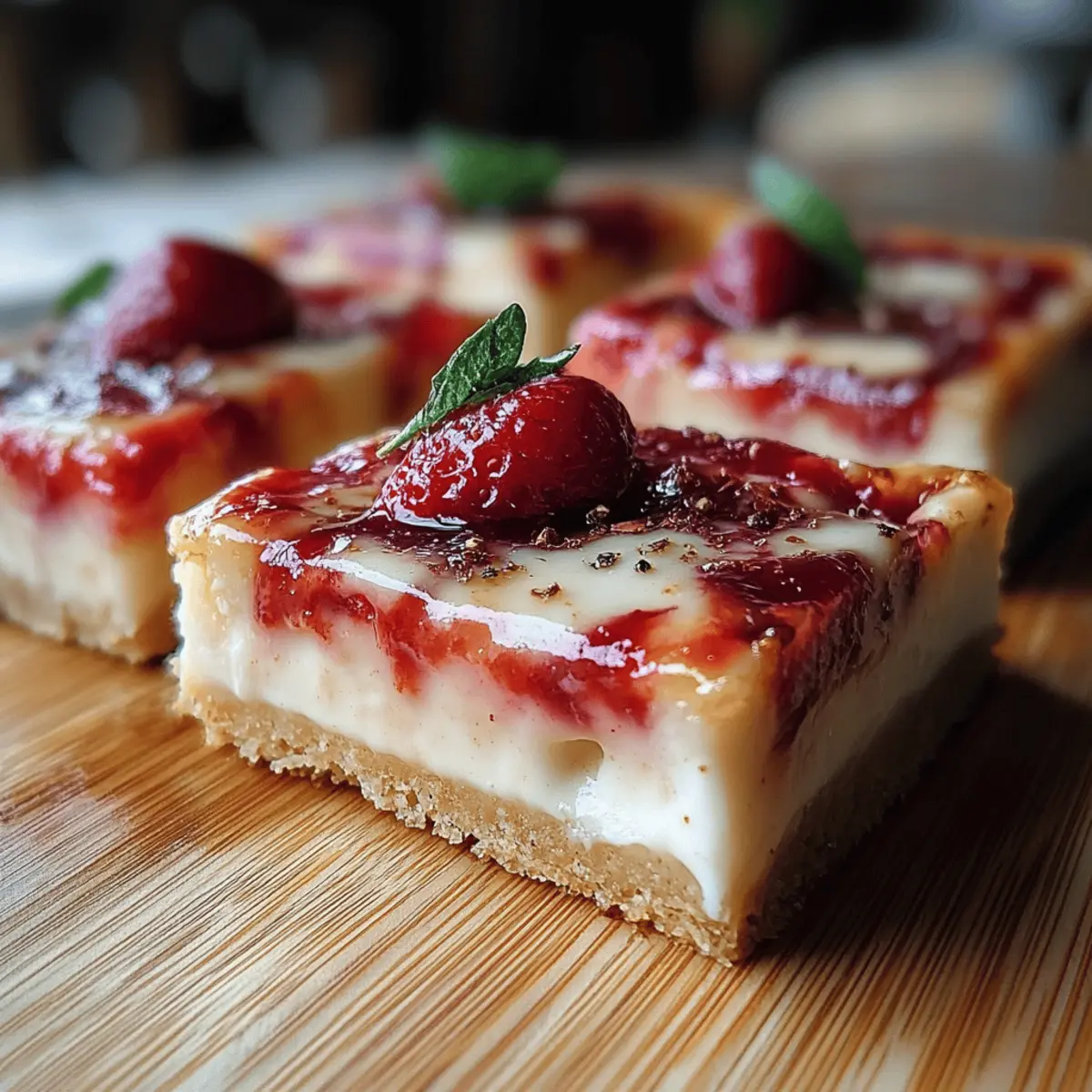 Keto Strawberry Cheesecake Bars