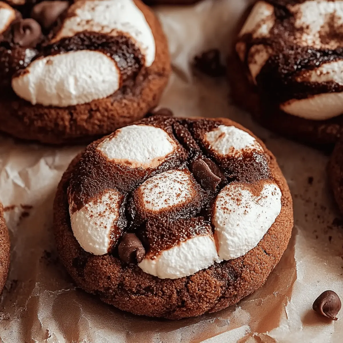 Chocolate Marshmallow Swirl Cookies