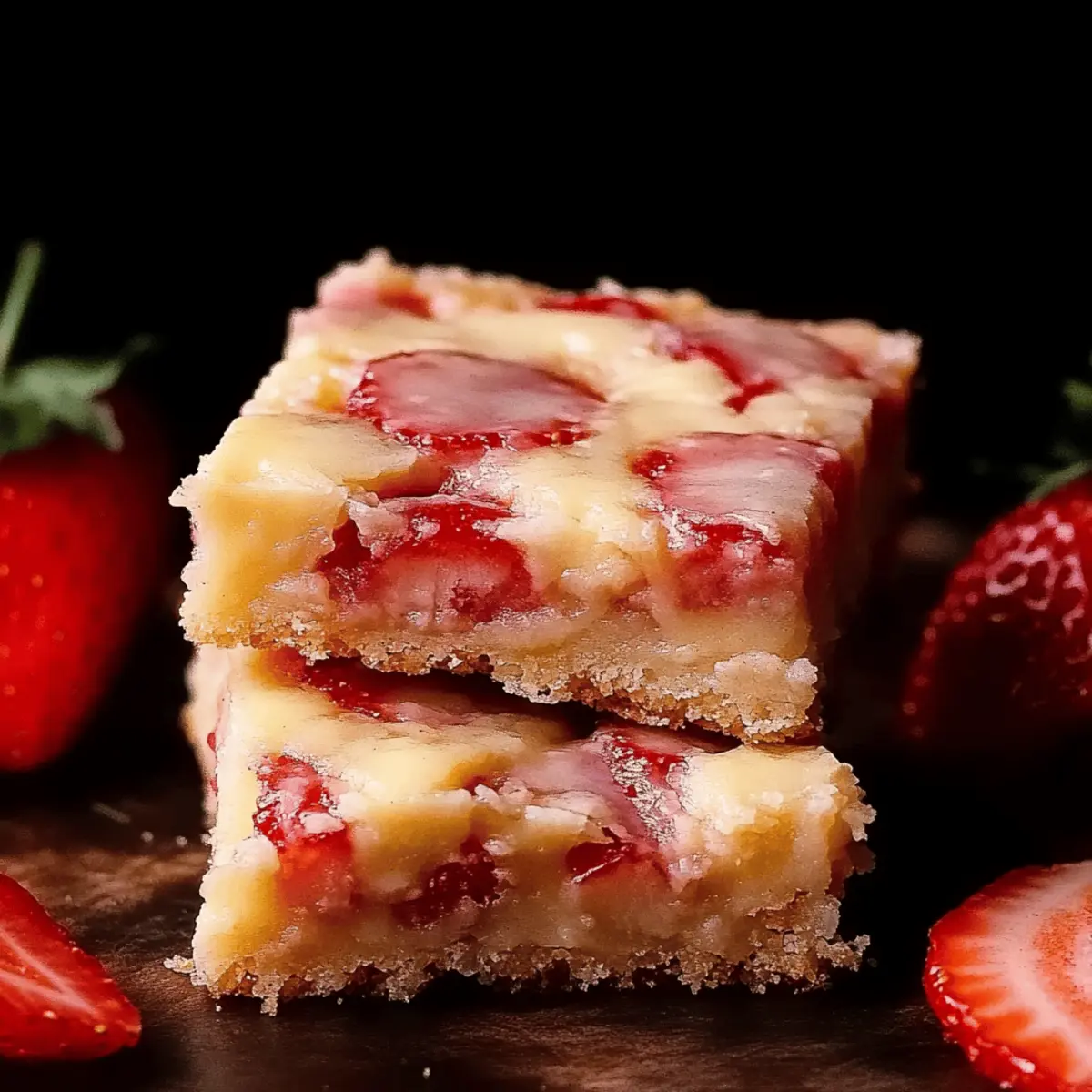Strawberry Lemon Blondies