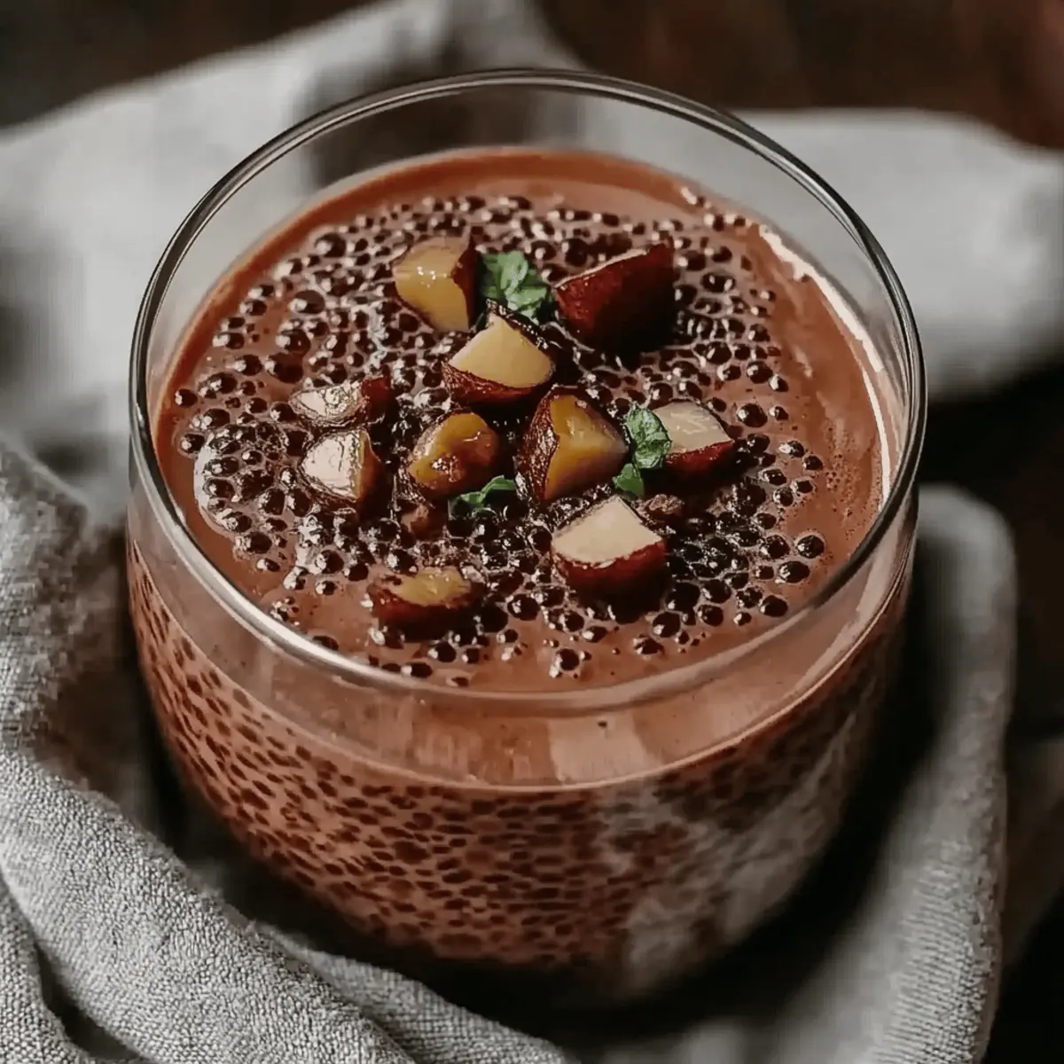High Protein Chocolate Chia Pudding