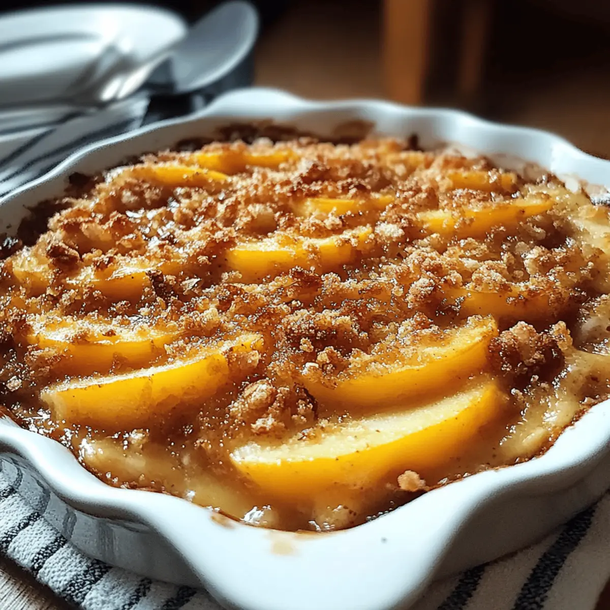 Peach Crisp with Fresh Peaches