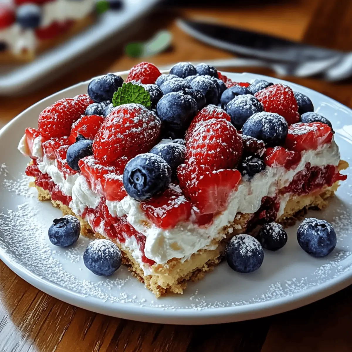 No Bake Summer Berry Lasagna