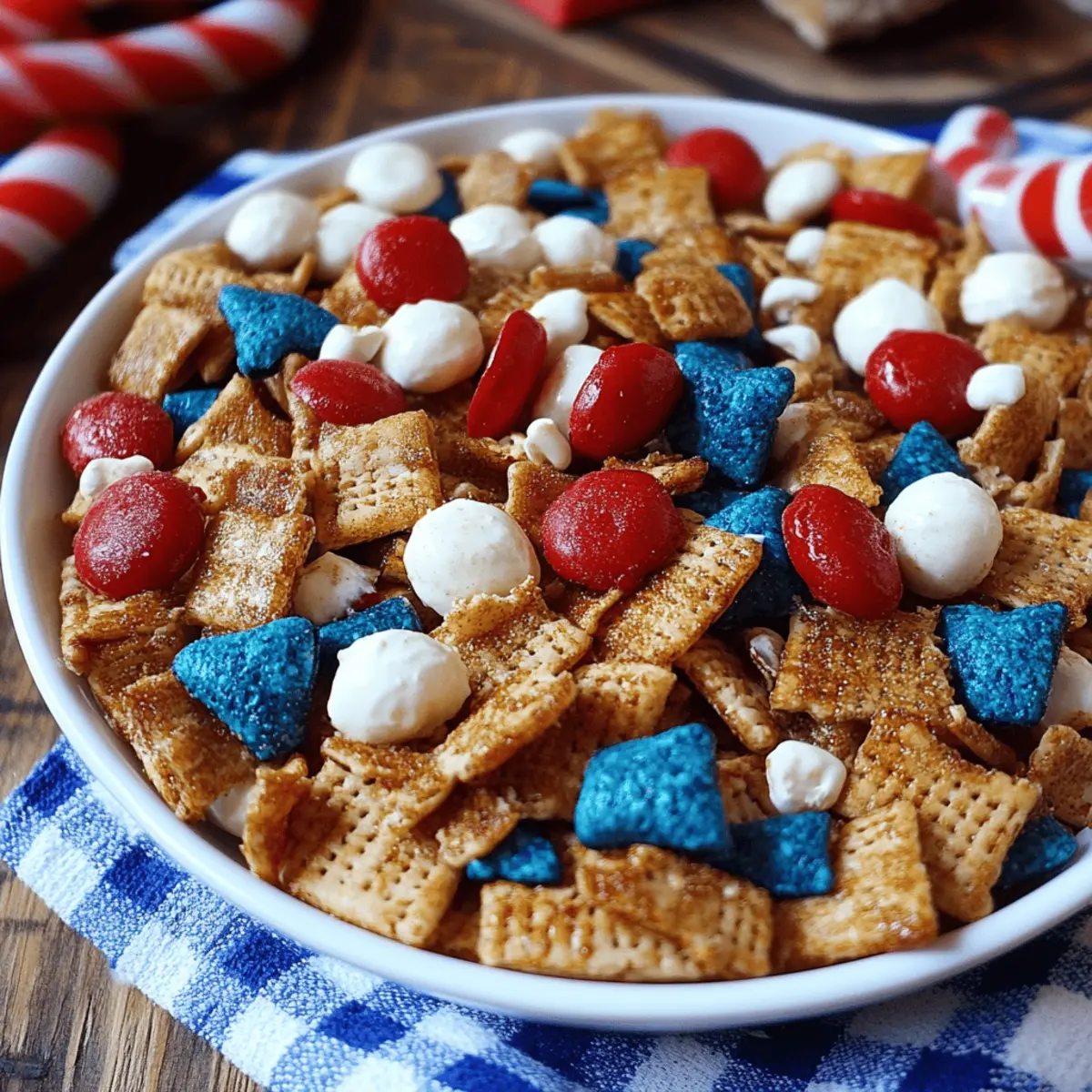 Red, White, and Blue Snack Mix