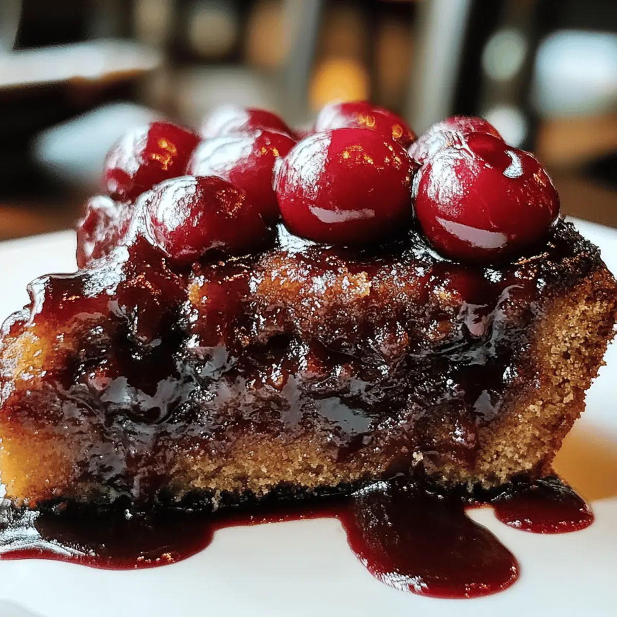Chocolate Cherry Upside Down Cake