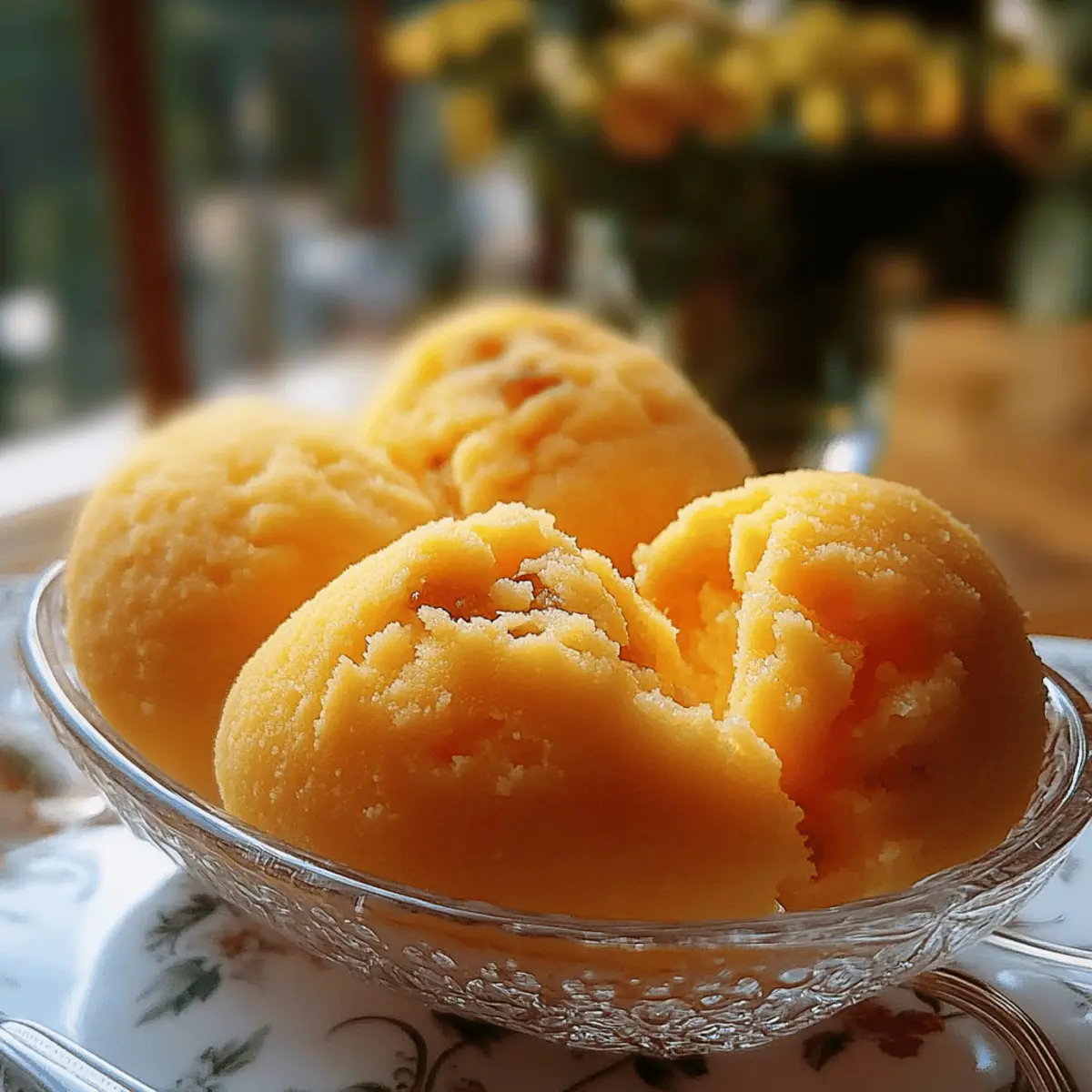 Three Ingredient Peach Sorbet
