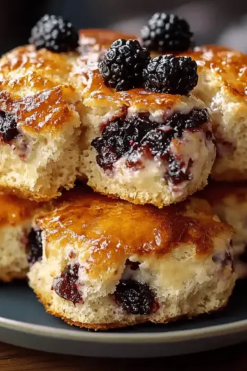 Fluffy Blueberry Biscuits