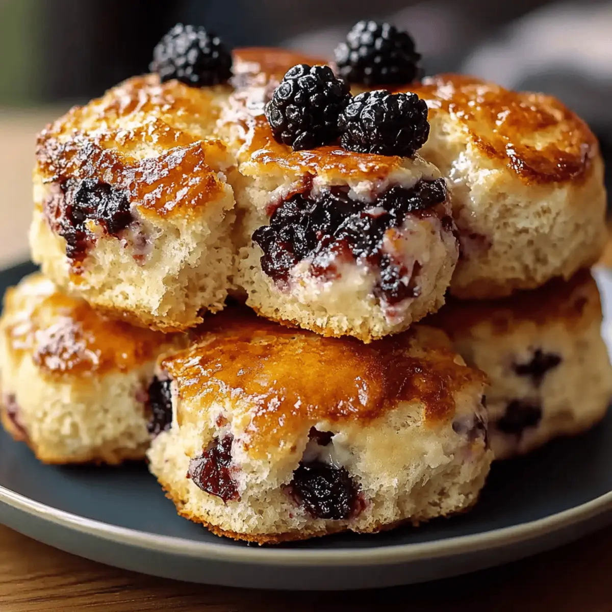 Fluffy Blueberry Biscuits