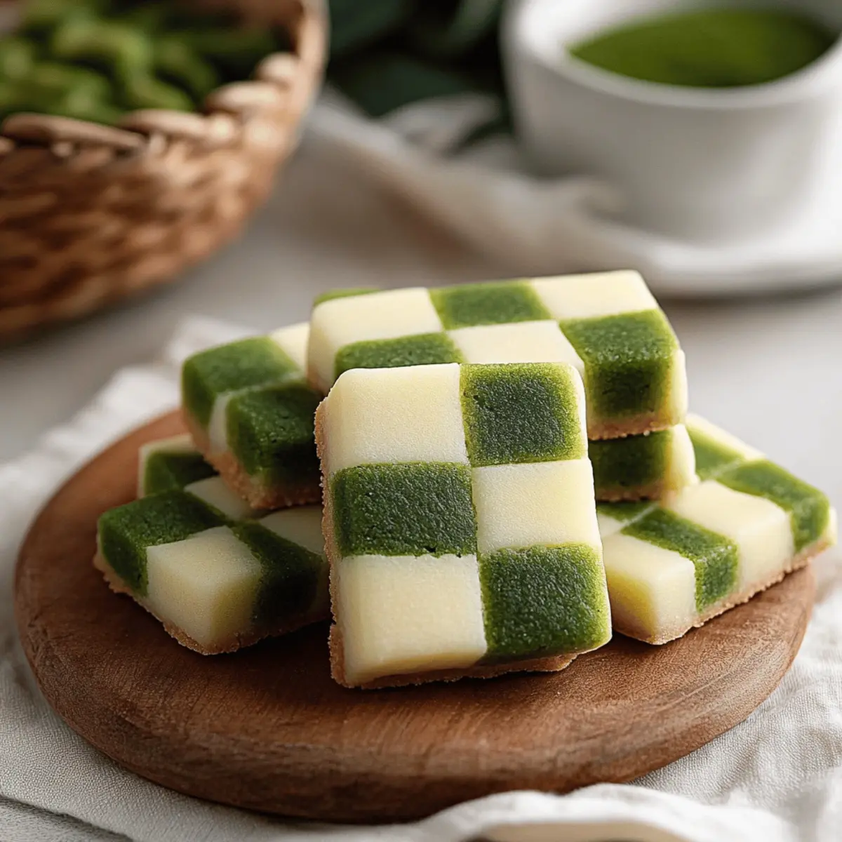 Matcha Checkerboard Cookies