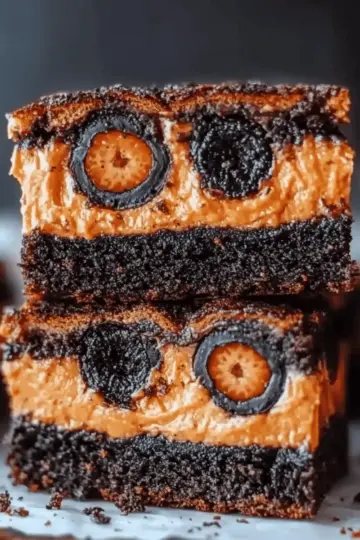 Halloween Oreo Brownies
