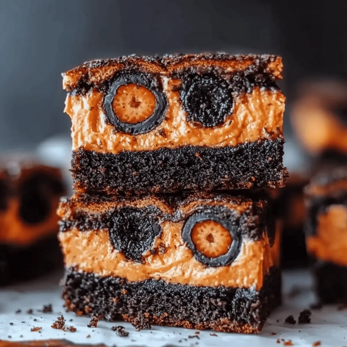 Halloween Oreo Brownies