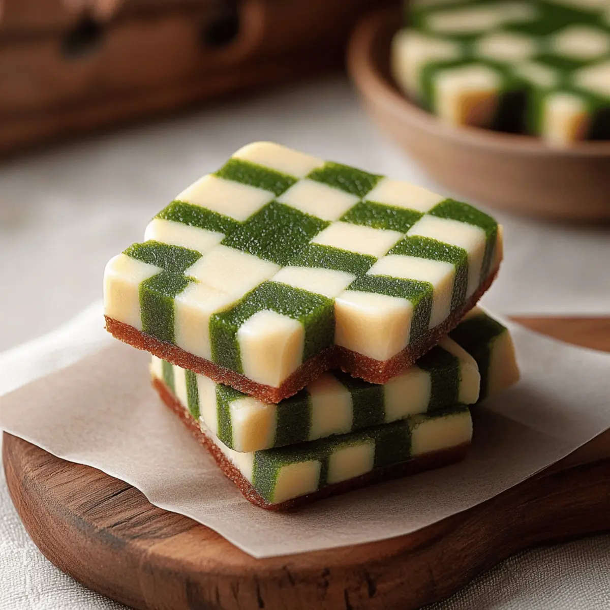 Matcha Checkerboard Cookies