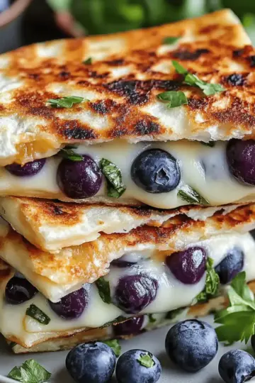 Blueberry Breakfast Quesadillas