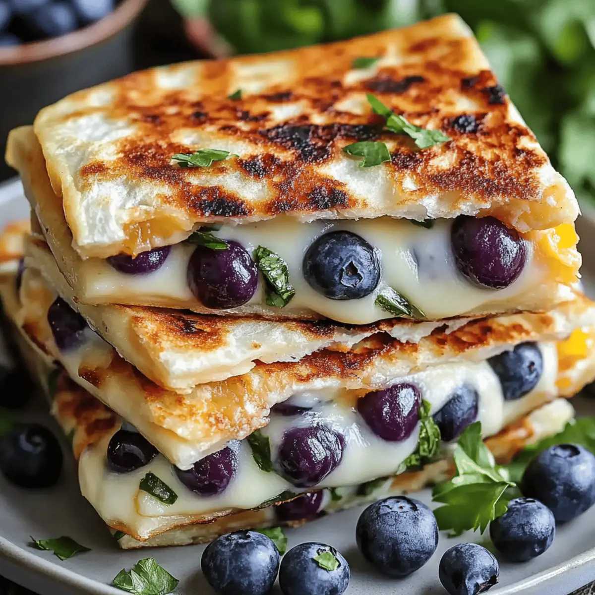 Blueberry Breakfast Quesadillas