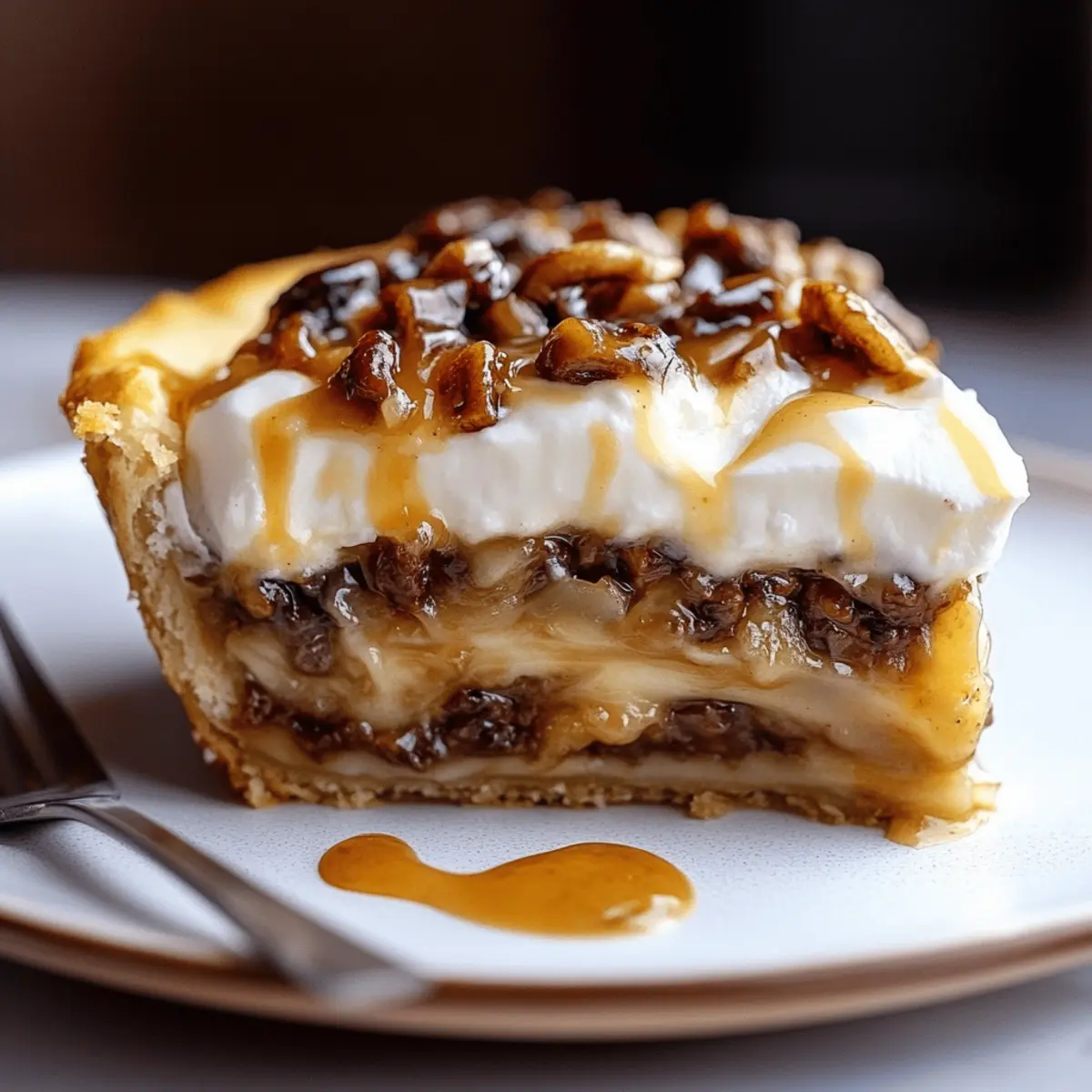 Salted Caramel Apple Cheesecake Pie