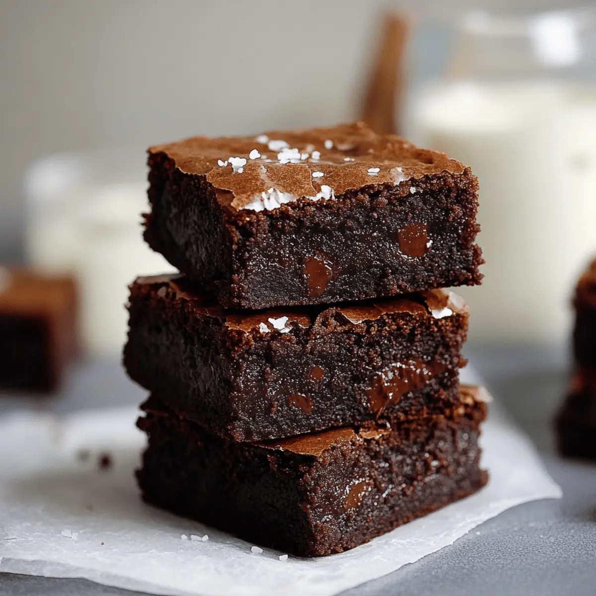 Dark Chocolate Mochi Brownies