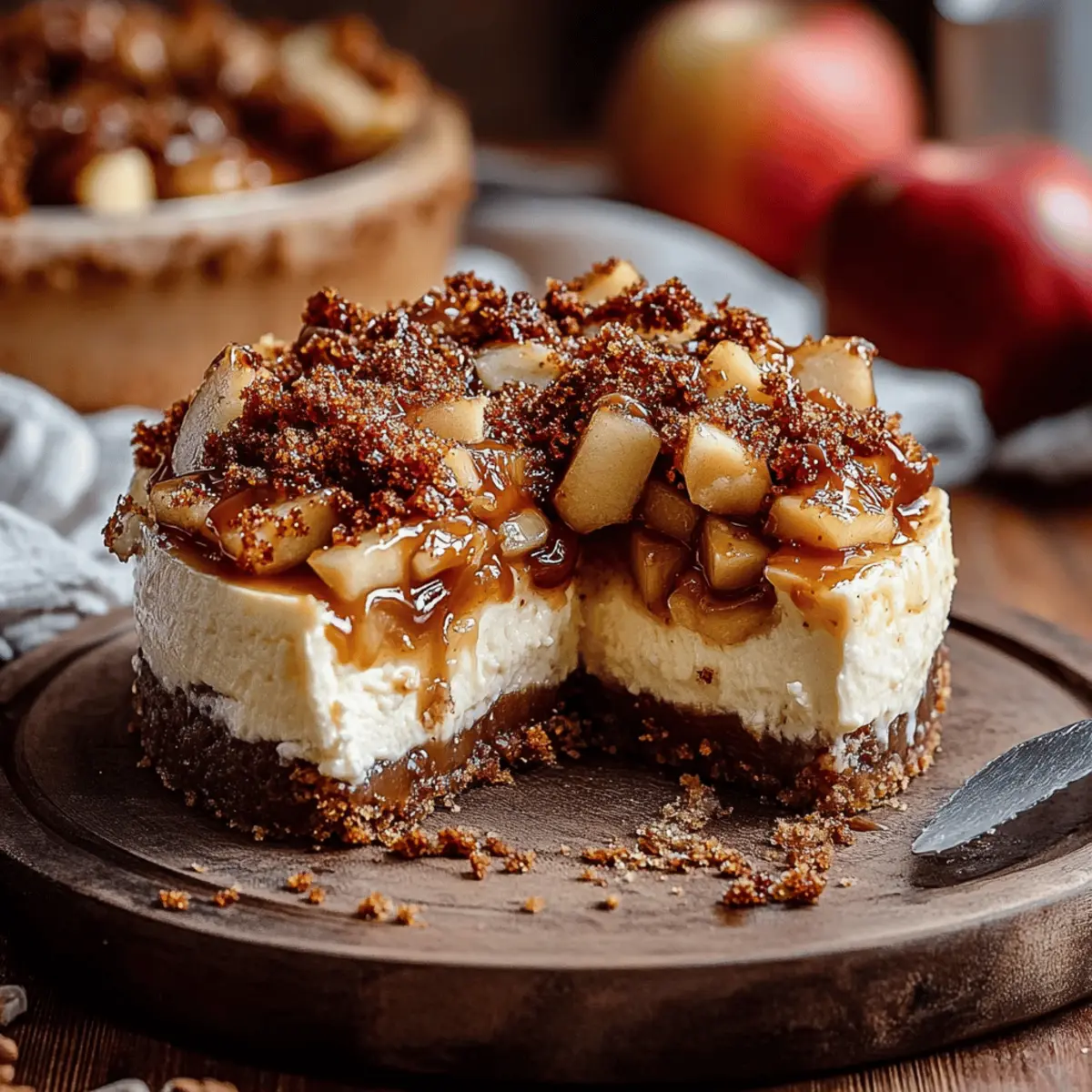 Caramel Apple Pie Cheesecake