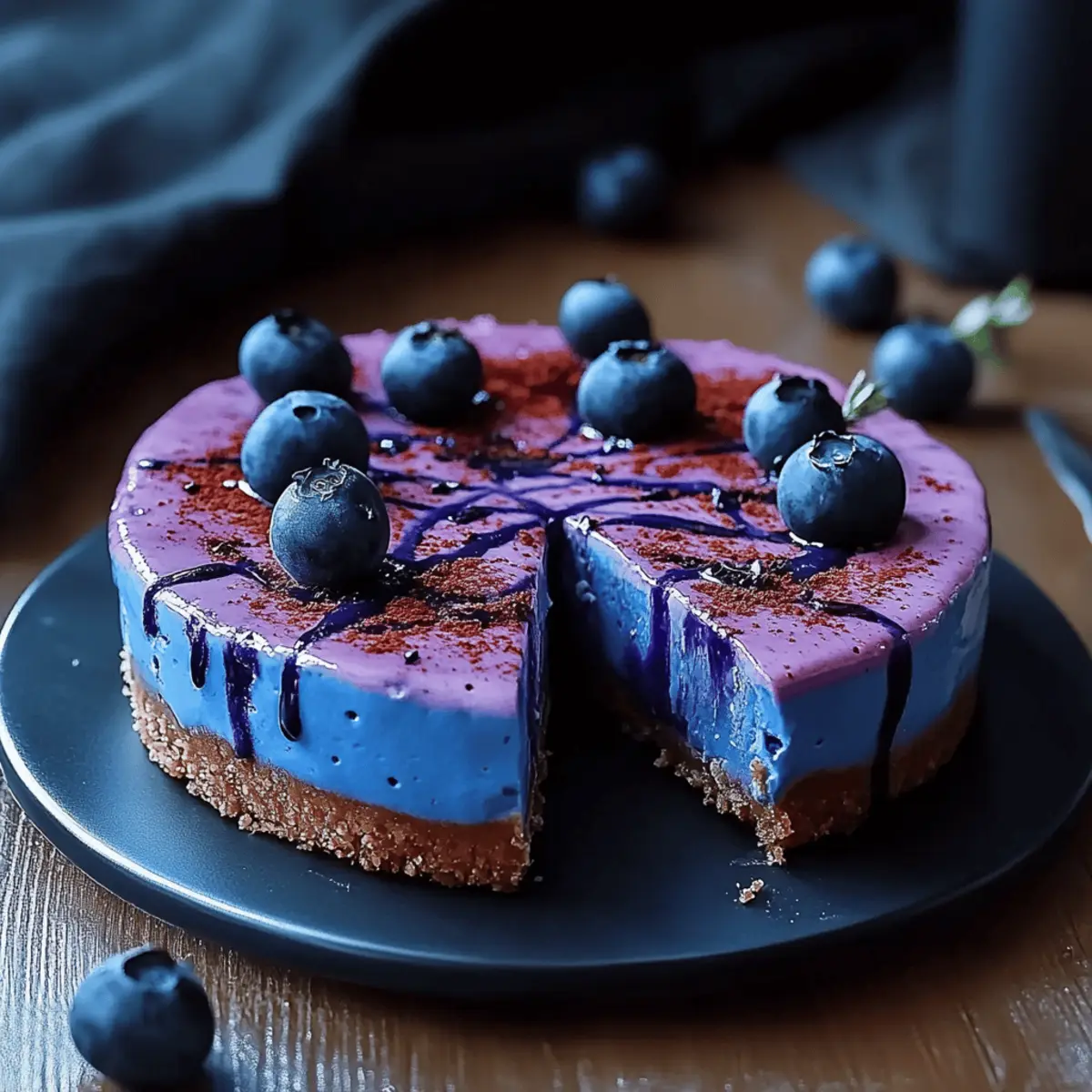 Midnight Blueberry Cheesecake