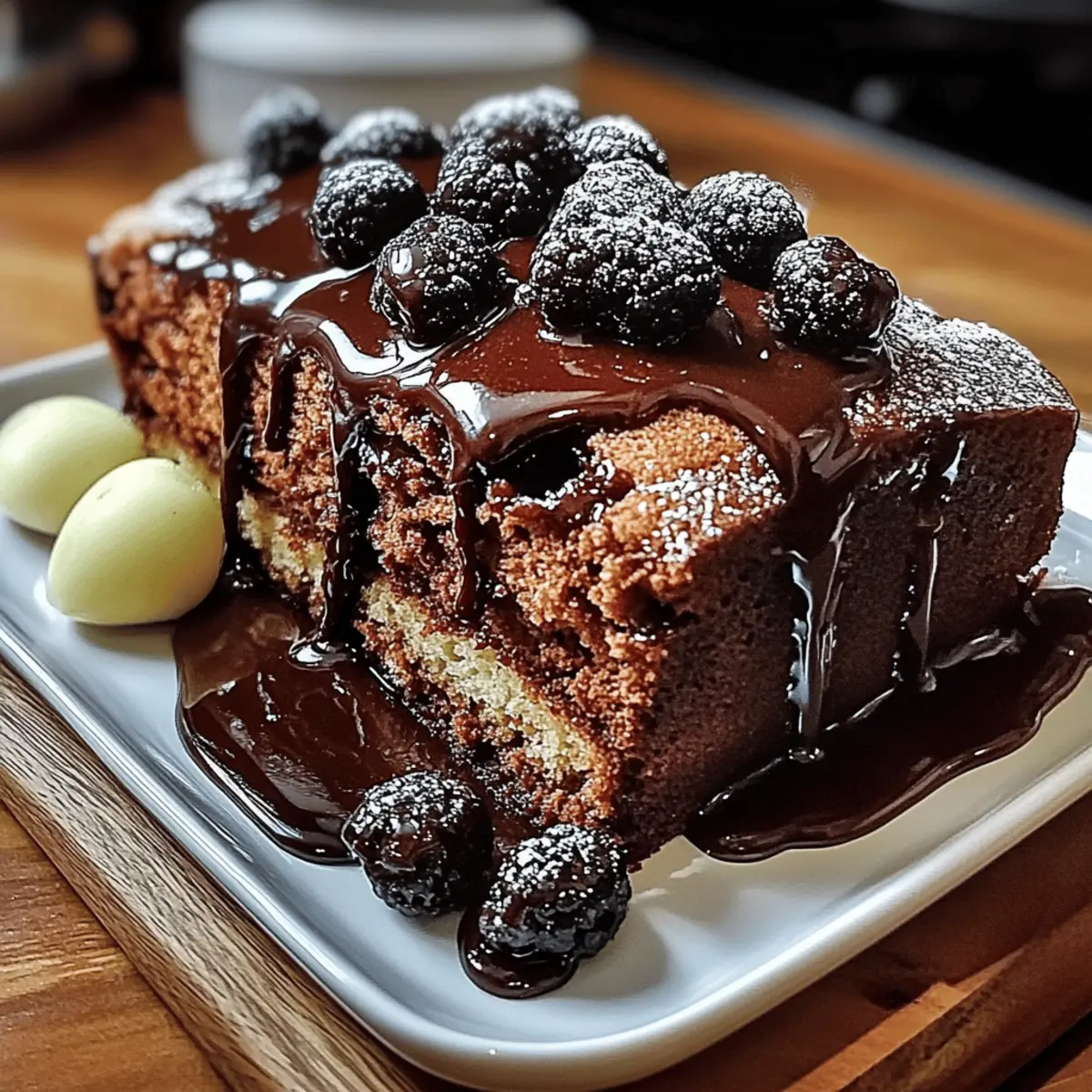 Hot Fudge Brownie Bread