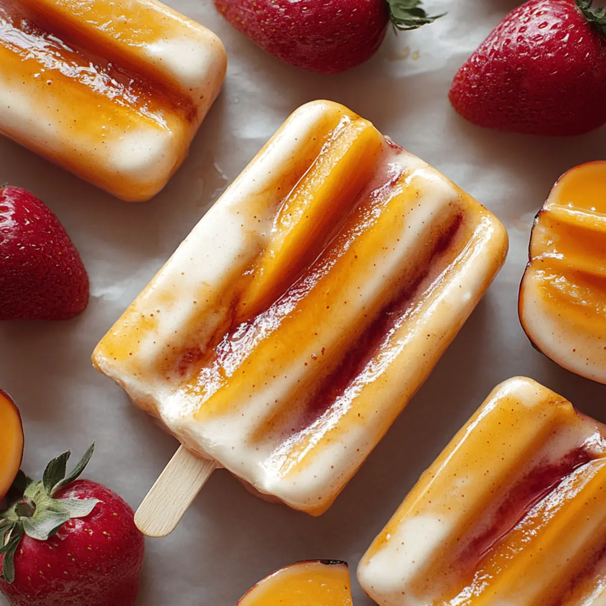 Peaches and Cream Popsicles