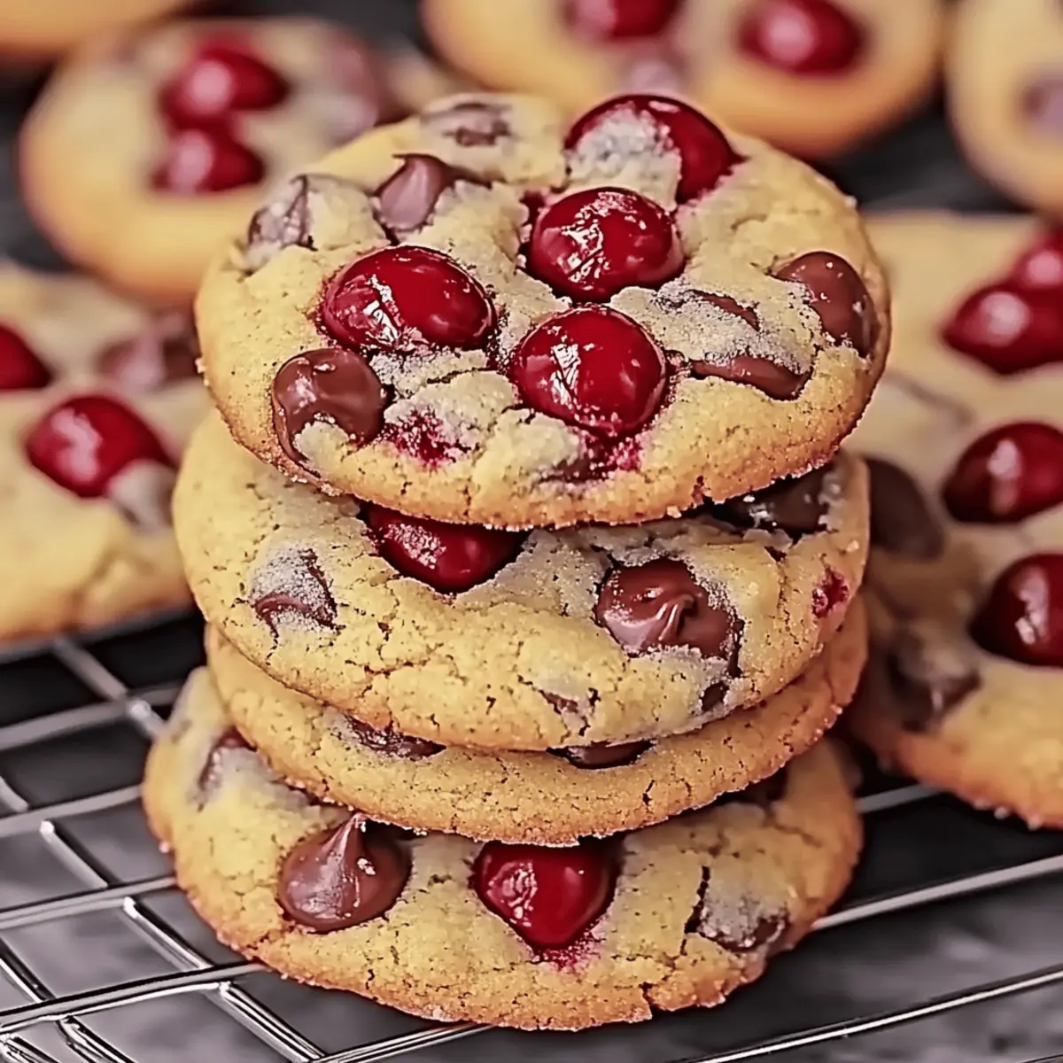 Maraschino Cherry Chocolate Chip Cookies